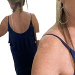 Sweet Lovely  By Jen Navy Maxi Dress Size Medium Photo 13