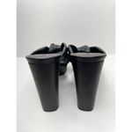 Open Edit  Platform Sandals Size 9.5 Black Square Open Toe Knotted Heels Photo 6