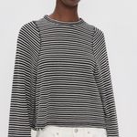 Madewell Striped Curved Long-Sleeve Balloon-Sleeve Tee Photo 0