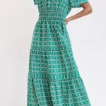 Anthropologie The Somerset Maxi Dress Kelly Green Printed Size Large Photo 0
