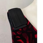 Vintage red and black tapestry v neck Victorian maxi dress with bow tie shoulder Size undefined Photo 2