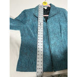 Dress Barn Woman’s Tapestry Blue Front Zip Size Medium Jacket Photo 8