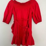 Tularosa Maida Red Off Shoulder Ruffle Mini Dress size XS Photo 4
