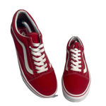 Vans Old Skool Canvas Red White Unisex Shoe Size 7 or 8.5 SKU#24388 Photo 0