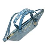 Brahmin Mini Asher Tote Satchel Bag Melbourne Cerulean Blue Croc Embossed Photo 6