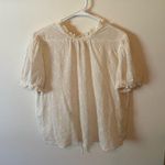 FP Movement by Free People Cream Eyelet Blouse White Size M Photo 0