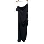 Lulus  Sparkling Attraction‎ Black Maxi Dress XL Glitter Formal Leg Slit Long Photo 4