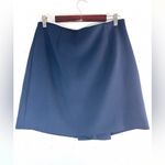 A loves A  L Stylish Asymmetrical Heavy Knit Mini Skirt in Deep Navy Photo 1