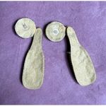 Champagne Bottle White Gold Beaded Rhinestone Dangle Earrings Costume Jewelry Photo 2