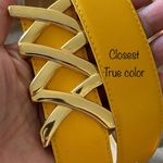 XXX Buckle Yellow/Gold Leather Belt Yellow Photo 13