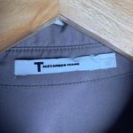 Alexander Wang T by  Taupe Washed Tencel Snap Button Shirt Size XS Photo 5