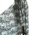 Bobeau  Hi Low Dress Womens Small Green Snakeprint Boho Colorful Photo 3