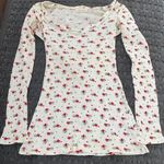 Bluchic Off White Waffle Knit Crew Neck Long Sleeved Shirt Size undefined Photo 0