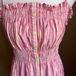 SO  Strappy linen blend pink stripe maxi dress | medium Photo 1