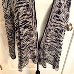 Simply Vera  Vera Wang|| Navy/white oversized cardigan sweater with black trim Photo 1