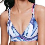 PINK - Victoria's Secret VS Victoria's Secret Pink Banded Strappy Bralette Size XS Marble Blue White Photo 3