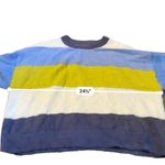 Aerie  Flurry Soft Fuzzy Long Sleeve Striped Colorblock Pullover Sweater Sz L NEW Photo 9