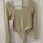 Lululemon Wundermost Square Neck Bodysuit Ultra Soft Shine Nulu Size M NWT Photo 6