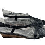 Life Stride Size 7M Black Casual Strappy Cork Wedge Adjustable Strap Sandals Photo 2