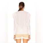 Veronica Beard  Kirka Henley Pullover Sweater in Ivory M Photo 3