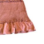 Mable x Pinkblush Mauve Smocked Satin Dress Tiered Spaghetti Strap Size Medium Pink Photo 5