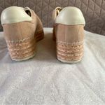 Joie  Danba Suede pink platforms espadrilles lace up size 8.5 Photo 4