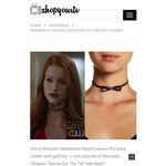 new ๑ aso TV’s Riverdale ๑ Leather Bow Choker ๑ Cheryl Blossom Madelaine Petsch Black Photo 4