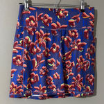 Athleta  Vibrant Floral Mini Skirt - Blue and Red Photo 0