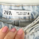 ZARA Skirt Womens Large Denim Midi Light Wash Slit🩵 Photo 3