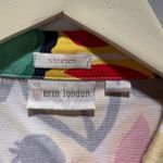 Erin London Floral Blazer Sz 8 Yellow Tropical Button Up Shirt Jacket Stretch Red Photo 1