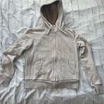 Uniqlo  Sherpa Lined Zip Hoodie Heather Gray Women’s XS Faux Fur Fleece Jacket Photo 0