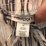 Westport  Blue Striped Linen Wide Leg Pants Medium Photo 5