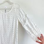 Model KISUII White Eyelet Swim Cover up Mini Dress Photo 8