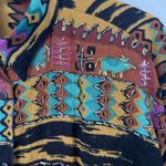 Jane Ashley VTG  Gauze Top Blouse Button 3/4 Sleeves Beaded Western Aztec Artwear Photo 9