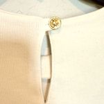 Vintage 80s Women’s Top Ivory Embroidered Boxy Short Sleeve Size XL Made USA Photo 5