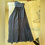 Alfred Angelo  Women's 6 One Shoulder Formal Gown Blue Long Bridesmaid Hoco Gala Photo 3