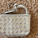 COCHNI Italy Silver Braided Leather Coin Pouch Small Zip Pouch Wristlet Dust Bag Photo 3