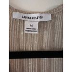 Sabina Musayev Felicie Gold Sequin Twist Front Tiered Mini Dress Long Sleeve Size M Photo 4