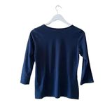 Nautica  Navy Sleepwear V-Neck Long Sleeves Cozy Soft Pajama Top SZ Small # 1370 Photo 5