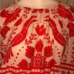 Farm Rio Red and White Floral Crop Top Photo 5