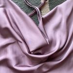 Nasty Gal Lilac Ruched Satin Cowl Neck Dress, Size 6 Photo 5