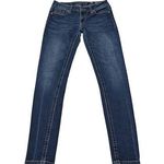 Miss Me  Embroidered Skinny Jeans Medium Wash Low Rise Waist Womens 27 Western Photo 0