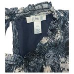 Joie  Dress Womens L Thelen Baltic Swing Trapeze Chiffon High Neck Lined Blue Photo 9