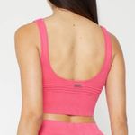 Maniere De Voir NWT  Pink Ribbed Contour Crop Top Photo 3