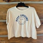 American Eagle  Cropped Smiley Graphic T-Shirt size XL Photo 4