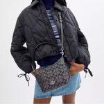 Coach NWT Zip Top Shoulder Bag In Signature Canvas Photo 6