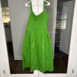 J.Crew Pleated Drop-Waist Dress Crinkle Cotton Blend Green Photo 1