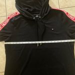 Tommy Hilfiger Black Hoodie T-Shirt Dress with Logo Tape – Size XL Photo 6