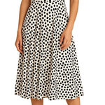 Loft Petites black polka dot dress size PL Midi Fit and Flare Classic Mod Chic Photo 0