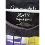 Aeropostale Top Women's Y2K XS Black Graphic Tee Palm Tree Cap Sleeve Tween Photo 1